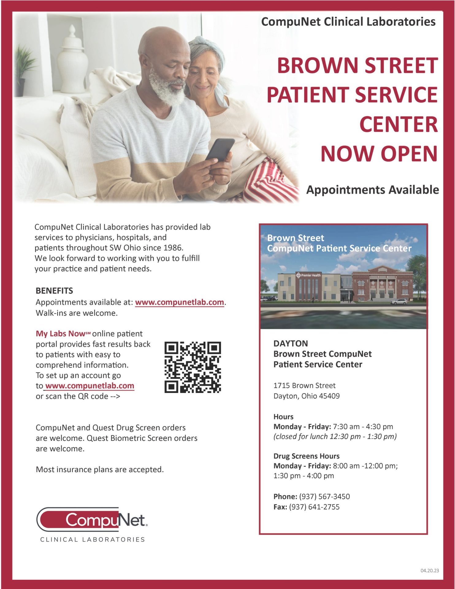 Brown Street Patient Service Center Now Open - CompuNet Clinical ...